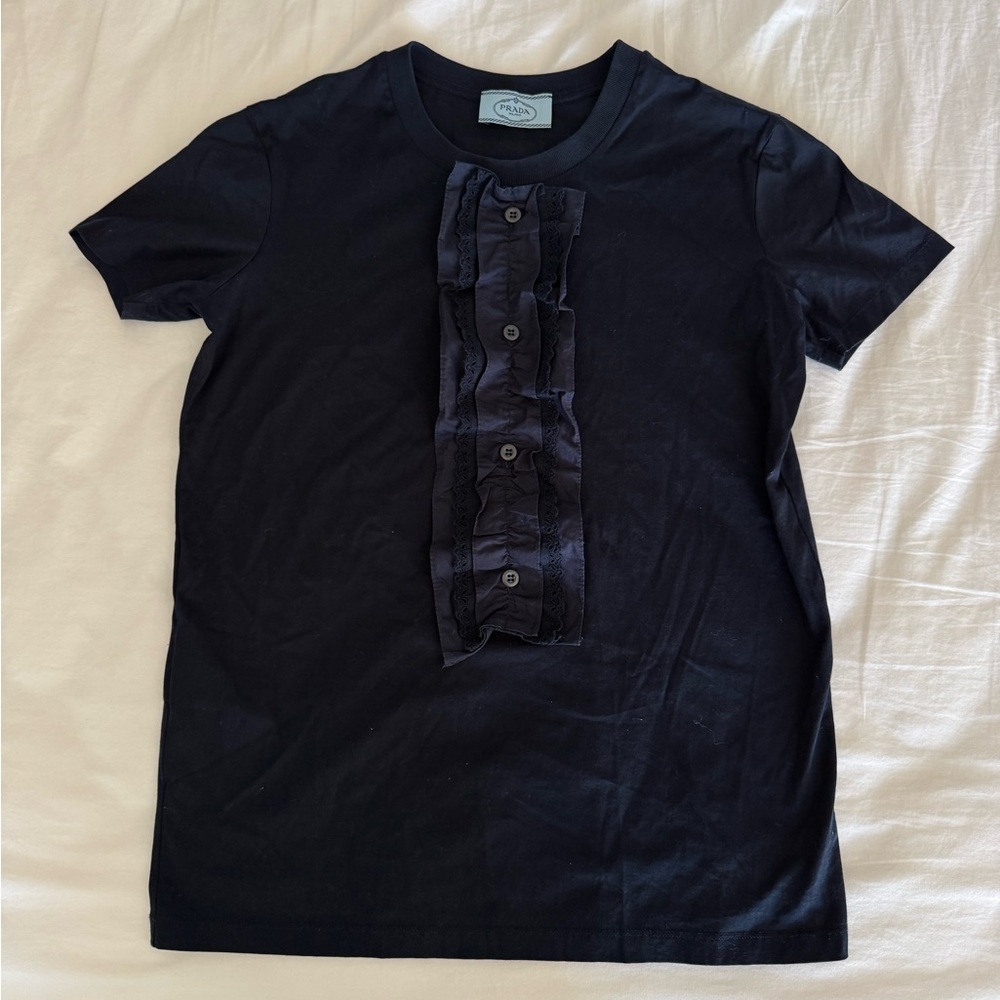 Prada Ruffle Tee Shirt